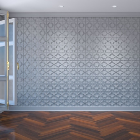 Ekena Millwork Extra Small Gypsum Decorative Fretwork Wall Panels in Architectural PVC, 7 3/8"W x 7 3/8"H x 3/8"T WALP08X08GYP